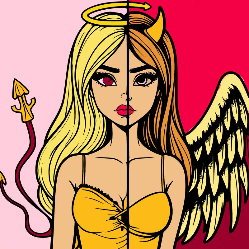 devil vs angel realistic girl