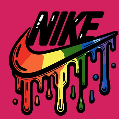 dripping nike logo
