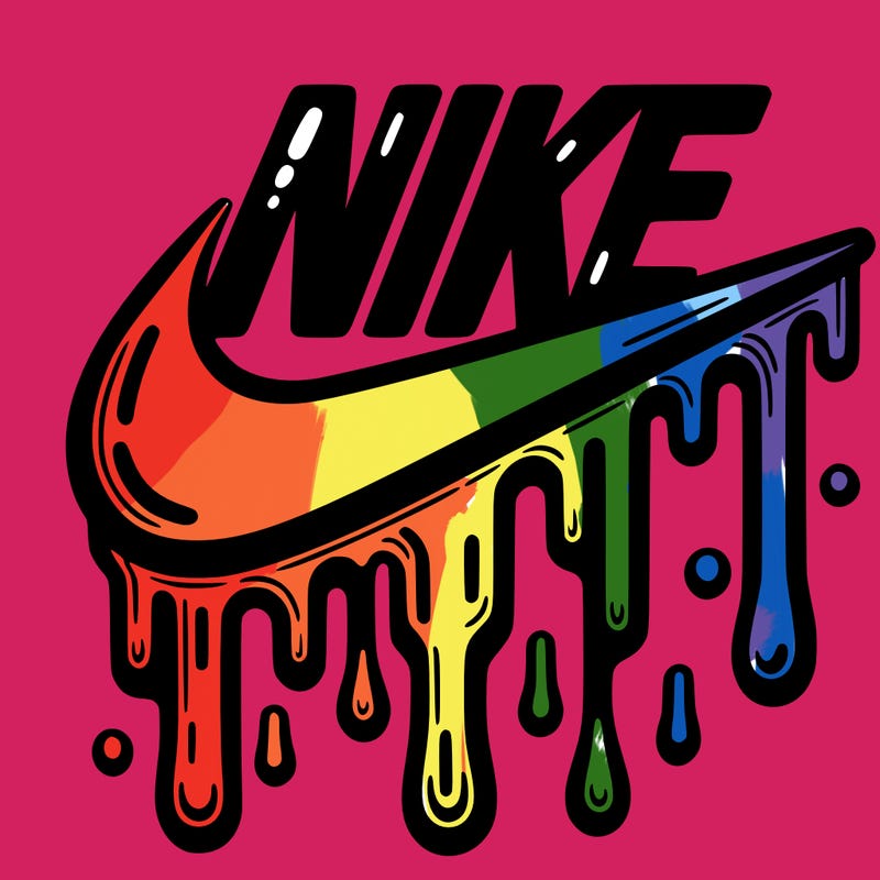 dripping nike logo