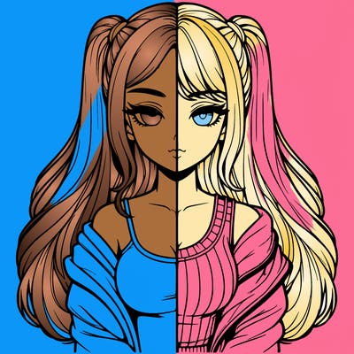 realistic girl split