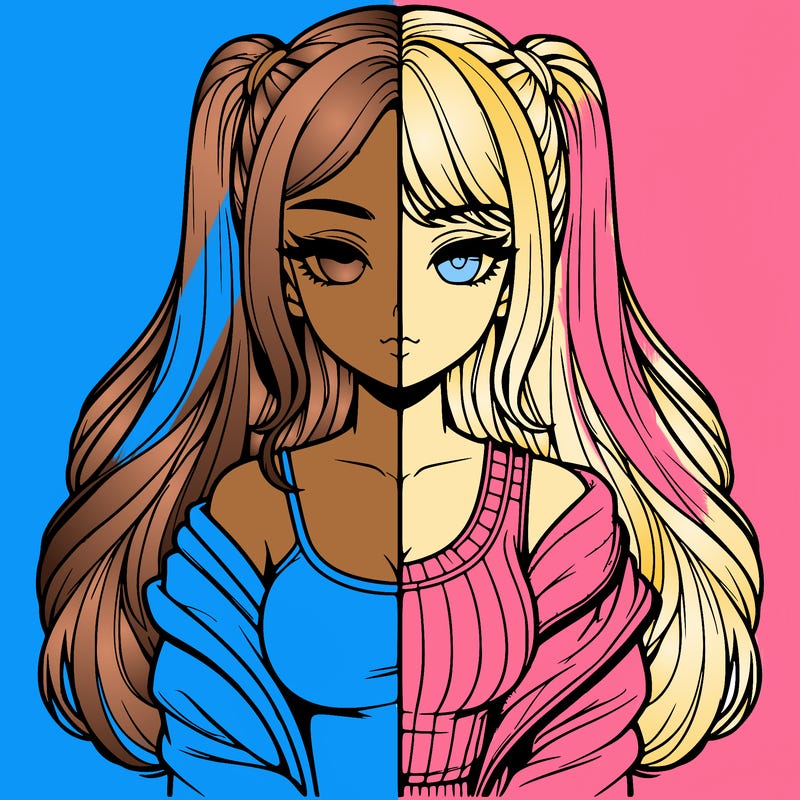 realistic girl split