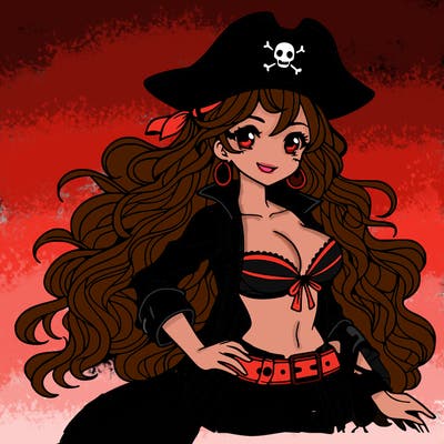 an adult pirate girl