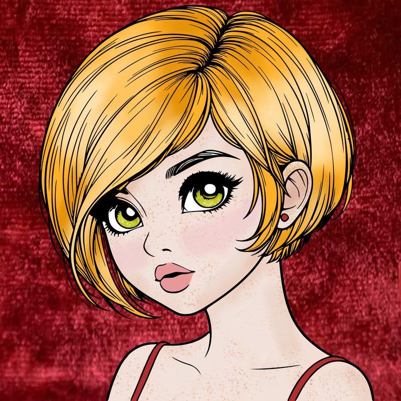 realistic girl with really short hair