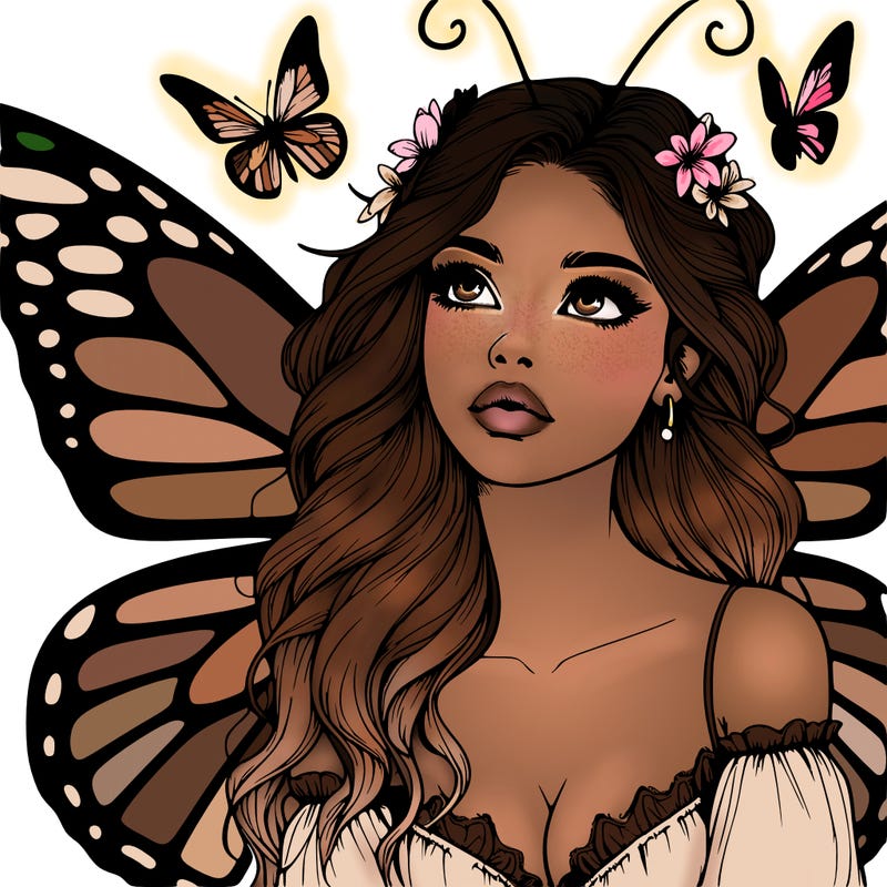 butterfly fairy realistic girl