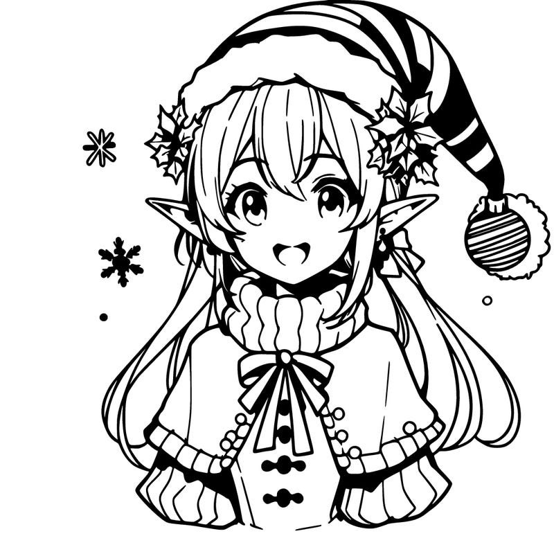elf girl anime christmas