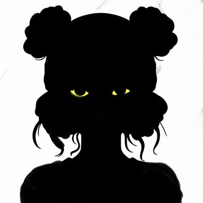 realistic girl with buns in her hair with a beanie on