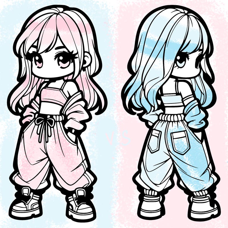 girl in crop top and baggy pants