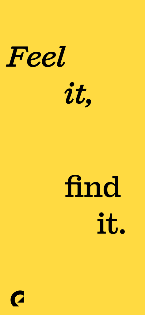 Epidemic Sound Music for Video - A yellow background featuring the text Feel it find it and the Epidemic Sound logo