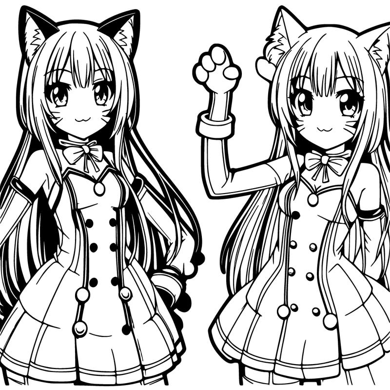 anime girl dressed in cat suit