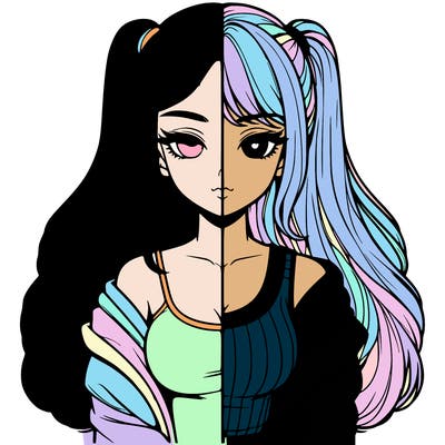 realistic girl split