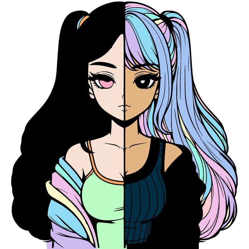 realistic girl split