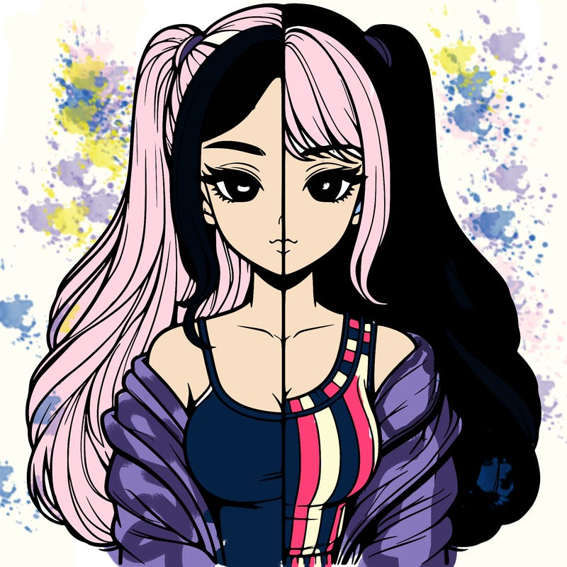 realistic girl split