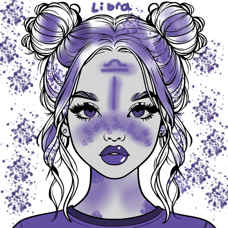 realistic girl with two buns in hair and lips