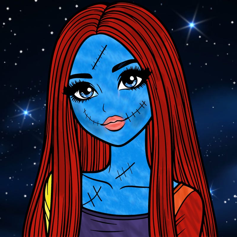 realistic girl with straight and long hair