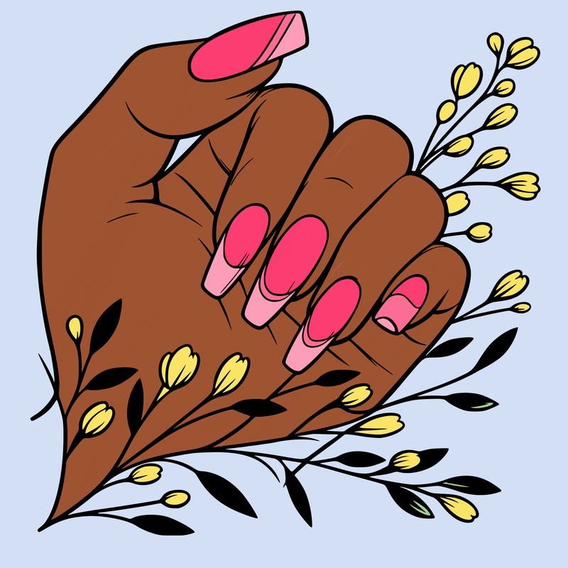 nails with french tip