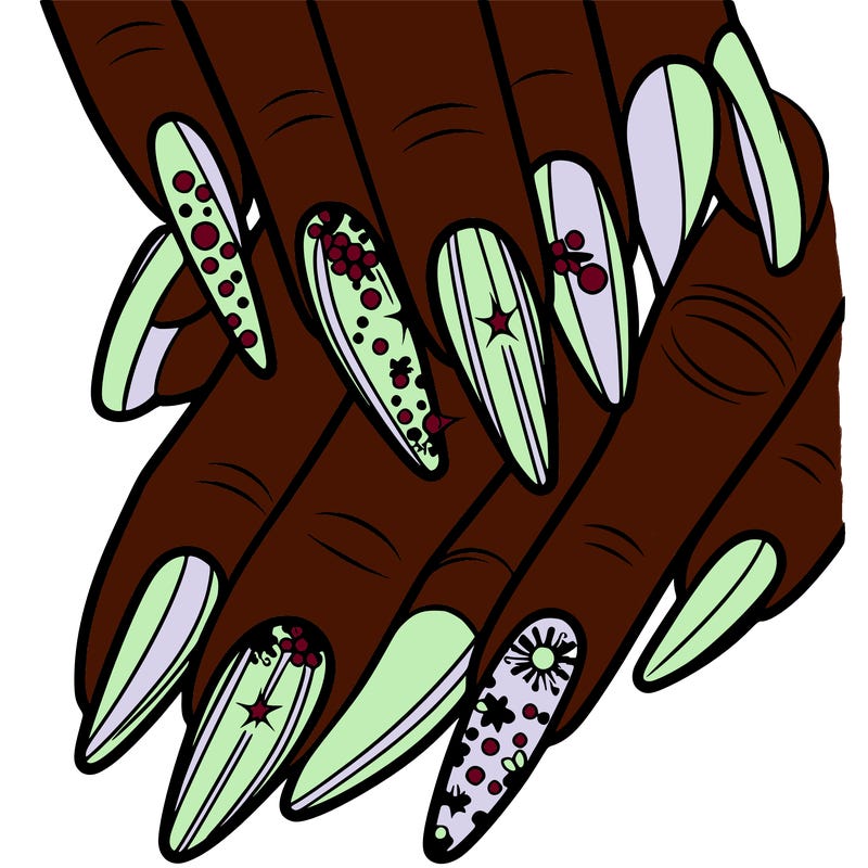 nails with a design