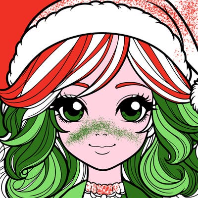 realistic christmas girl