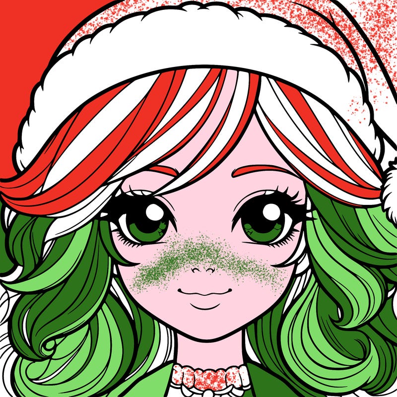 realistic christmas girl