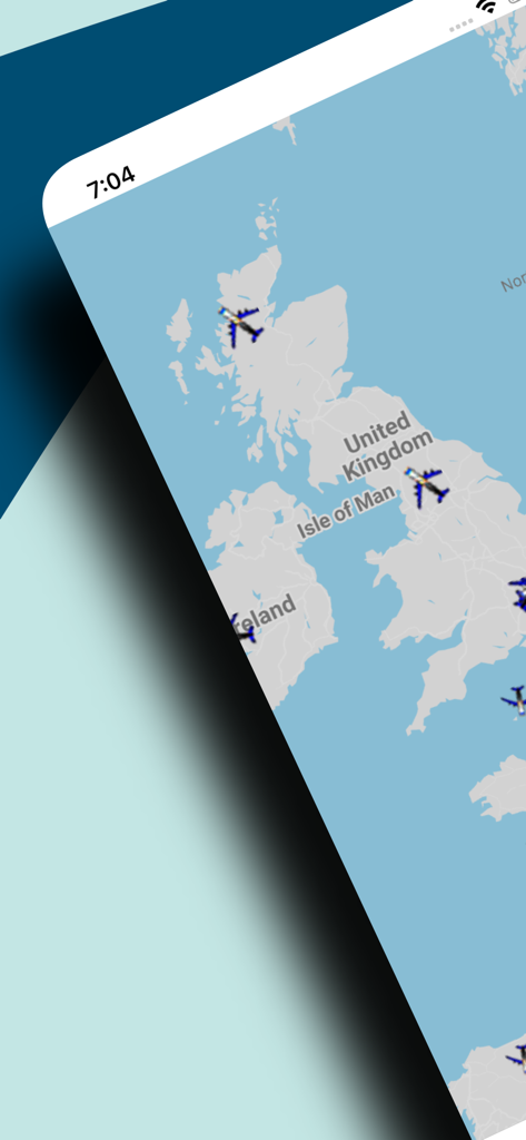 BAW: British Airways Air Sonar - Mappa radar in tempo reale dei voli British Airways che mostra gli aeromobili sul Regno Unito e l'Irlanda