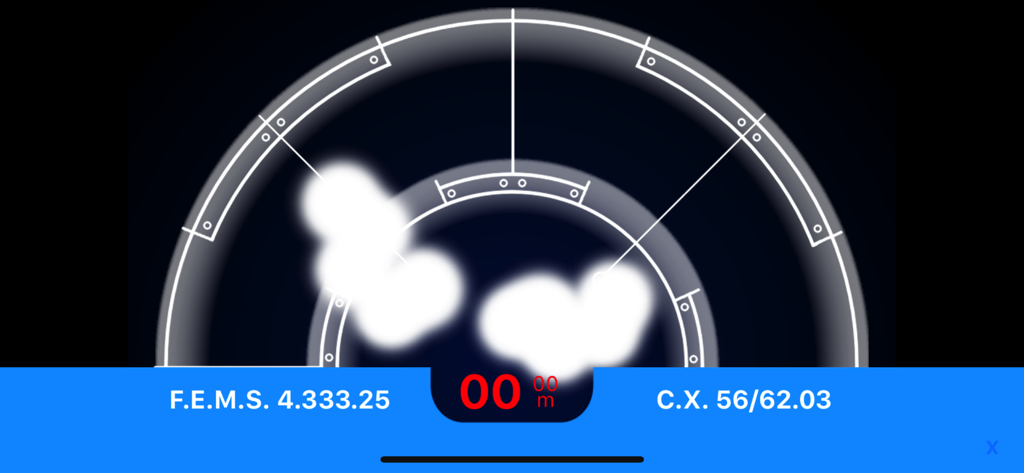 Aliens Motion Tracker - Radar interface of the Aliens Motion Tracker app showing signal pulses on a circular grid