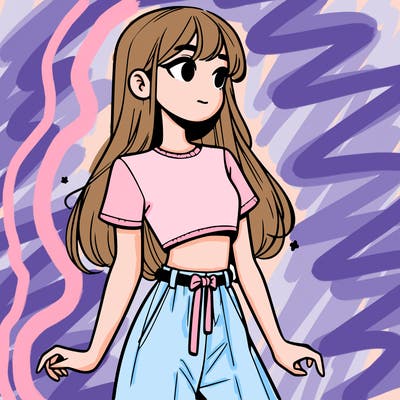 girl in a cute crop top