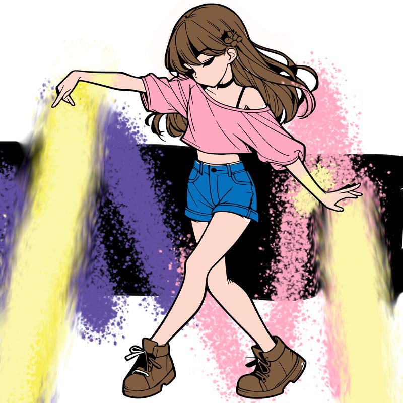 realistic girl danceing