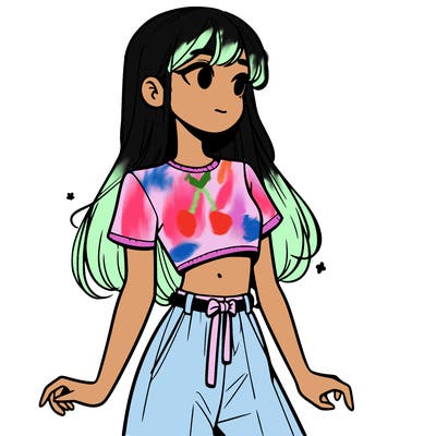 girl in a cute crop top