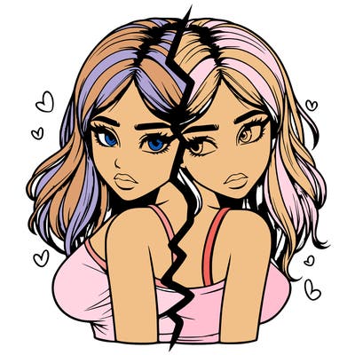 realistic girl split