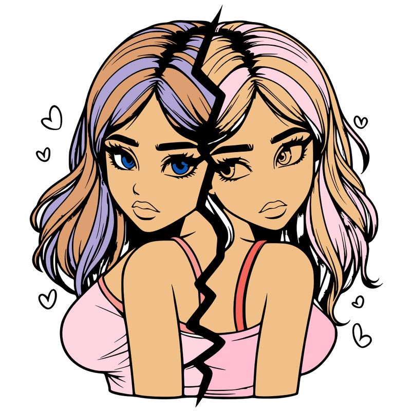 realistic girl split