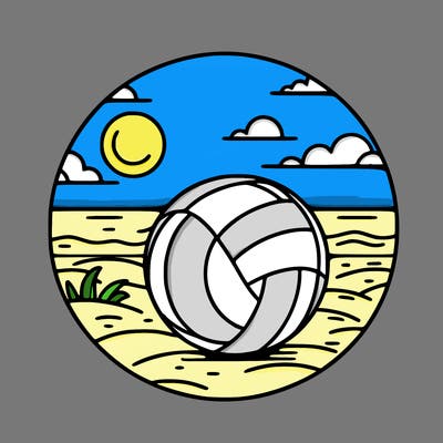 volleyball on a beach