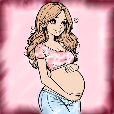realistic pregnant girl