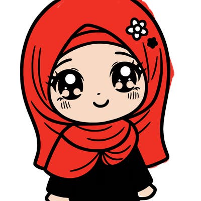 cute girl wearing hijab