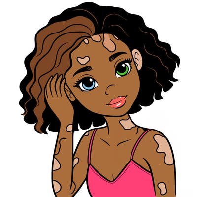 vitiligo black girl