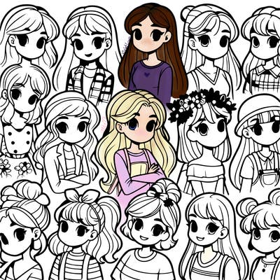 many different girls