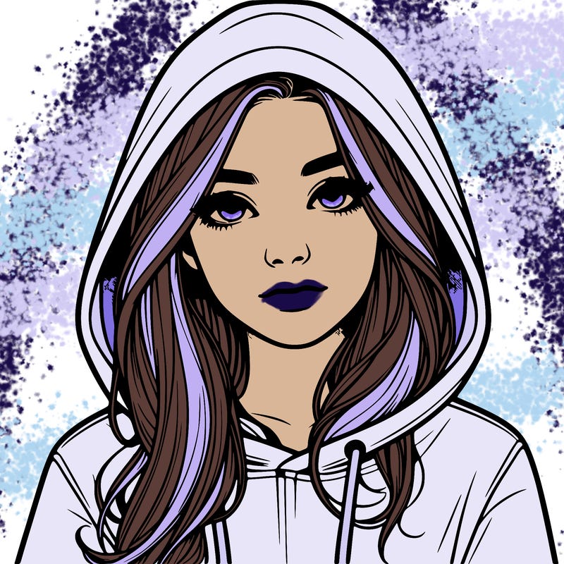 realistic girl with a hoodie