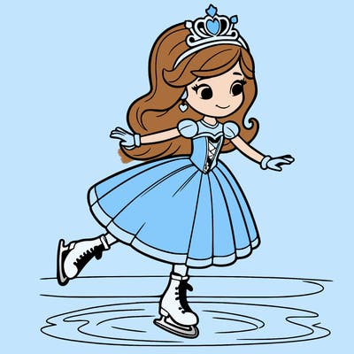 princess skating on ice