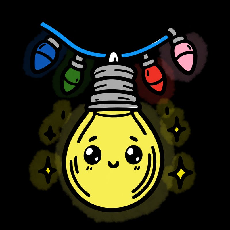 small bulb of a garland