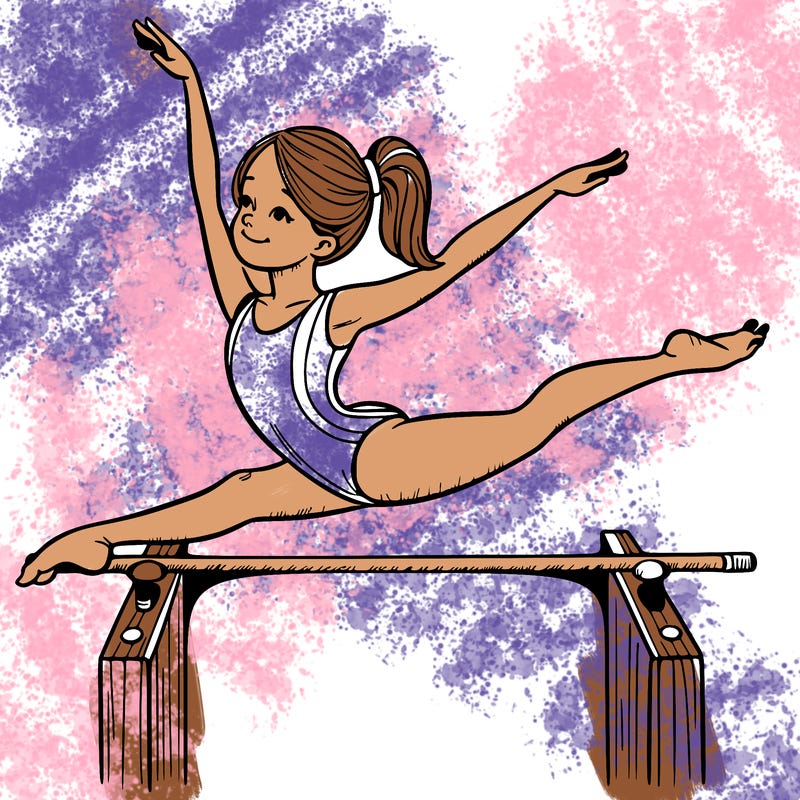 gymnastics girl on bar