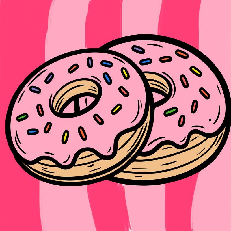 a piece of food doughnuts