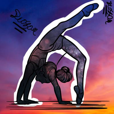 girl doing gymnastics