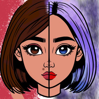 realistic girl split