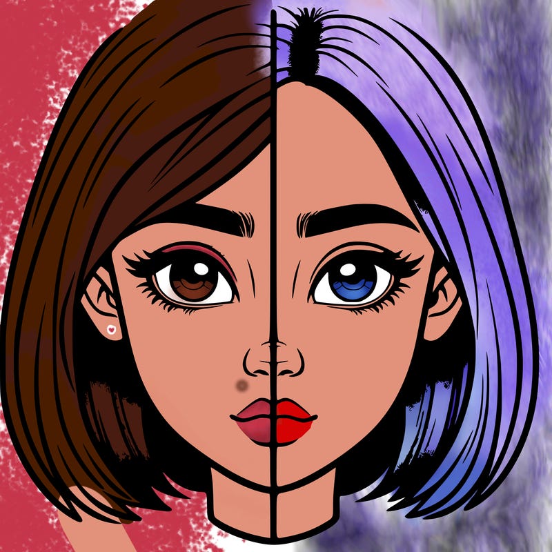 realistic girl split