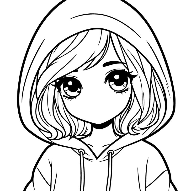 girl in hoodie