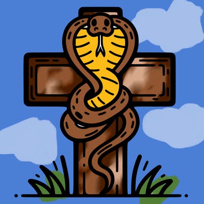 snake on a cross