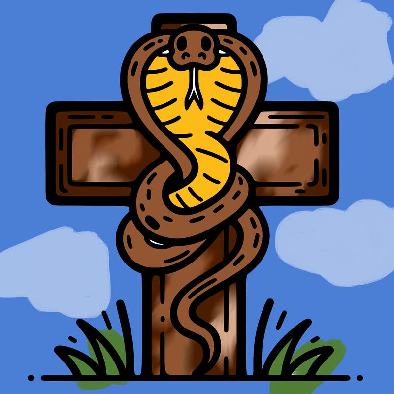 snake on a cross