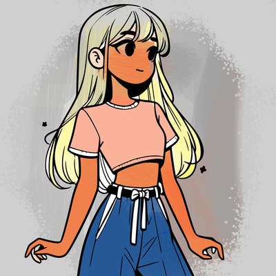 girl in a cute crop top