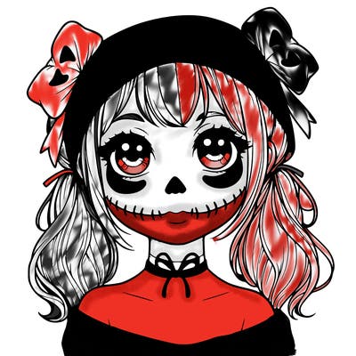 realistic girl halloween