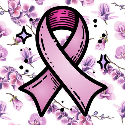 ribbon symbol of national breast cancer awareness month