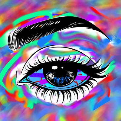 eye closed realistic