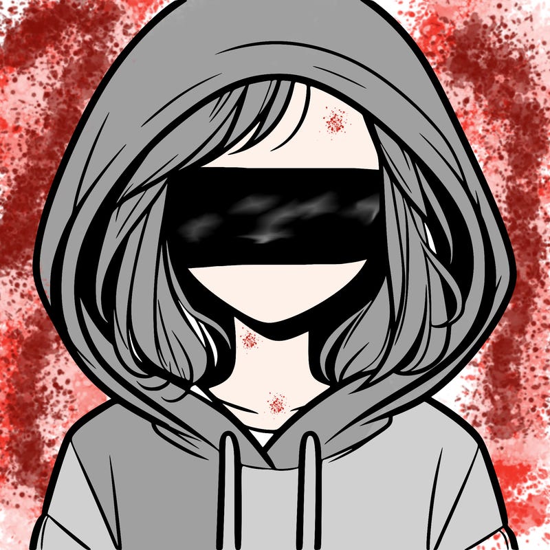 faceless girl in hoodie